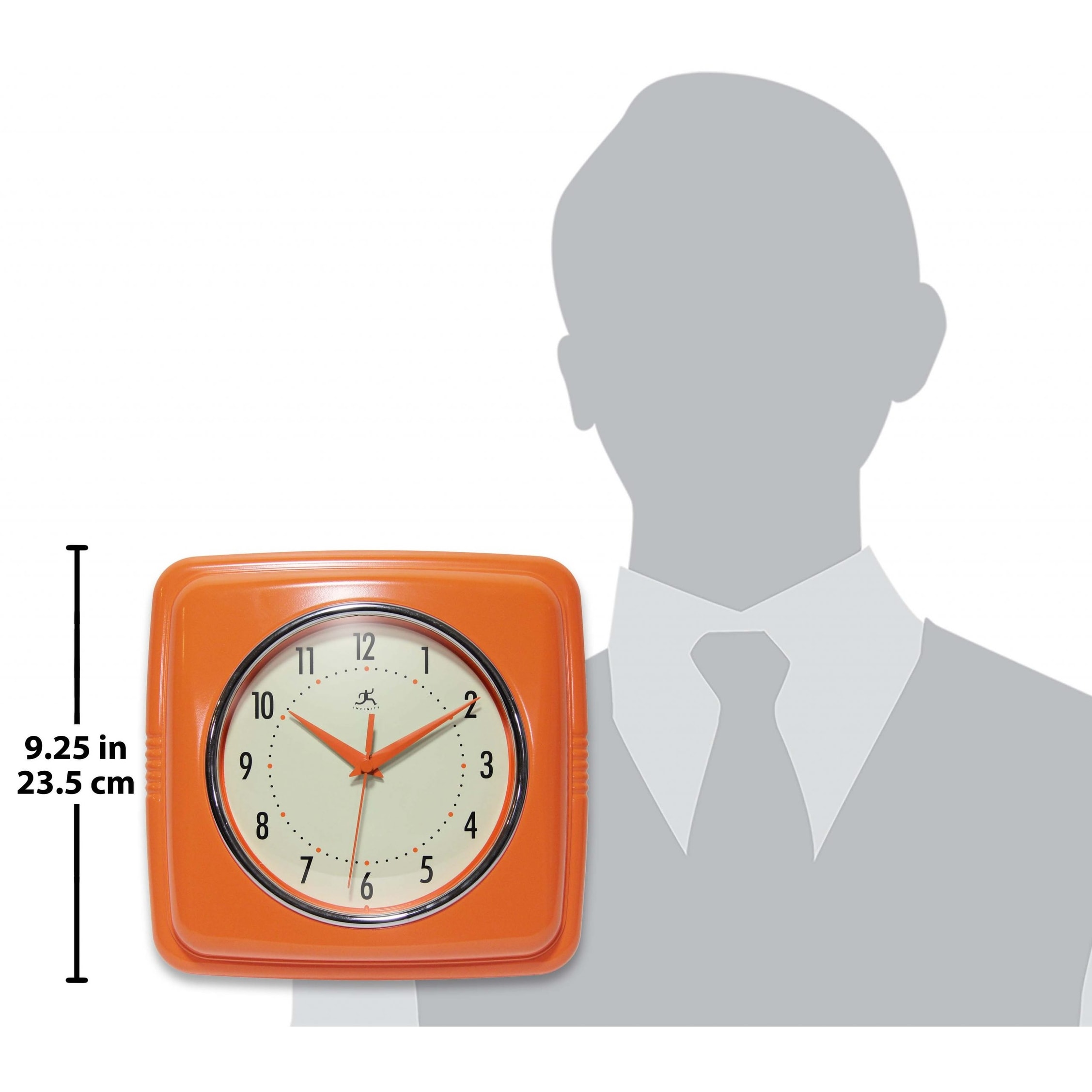 Infinity Instruments Retro 9 25 Inch Square Wall Clock Overstock