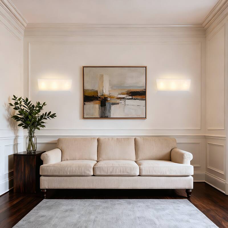 3-Light Modern Minimalist Rectangular Black & White Wall Sconce - Matte Black