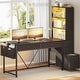 preview thumbnail 31 of 72, L Shaped Computer Desk 5 fabric Drawers Gaming Desk Storage Shelf