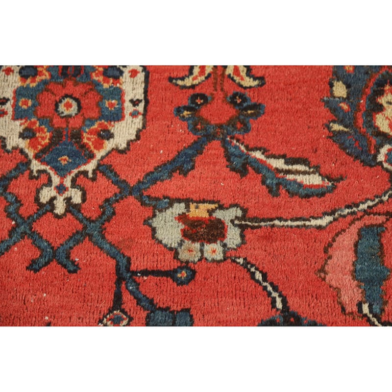Hand Knotted Oriental 100% Wool Carpet Traditional Floral Red Sultanabad Area Rug - 11' 7'' X 8' 6''