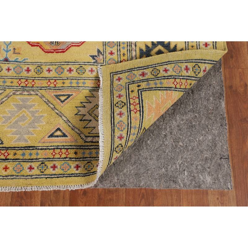 Geometric Kazak Oriental Area Rug Bedroom Handmade Wool Carpet - 5'9" x 8'0"