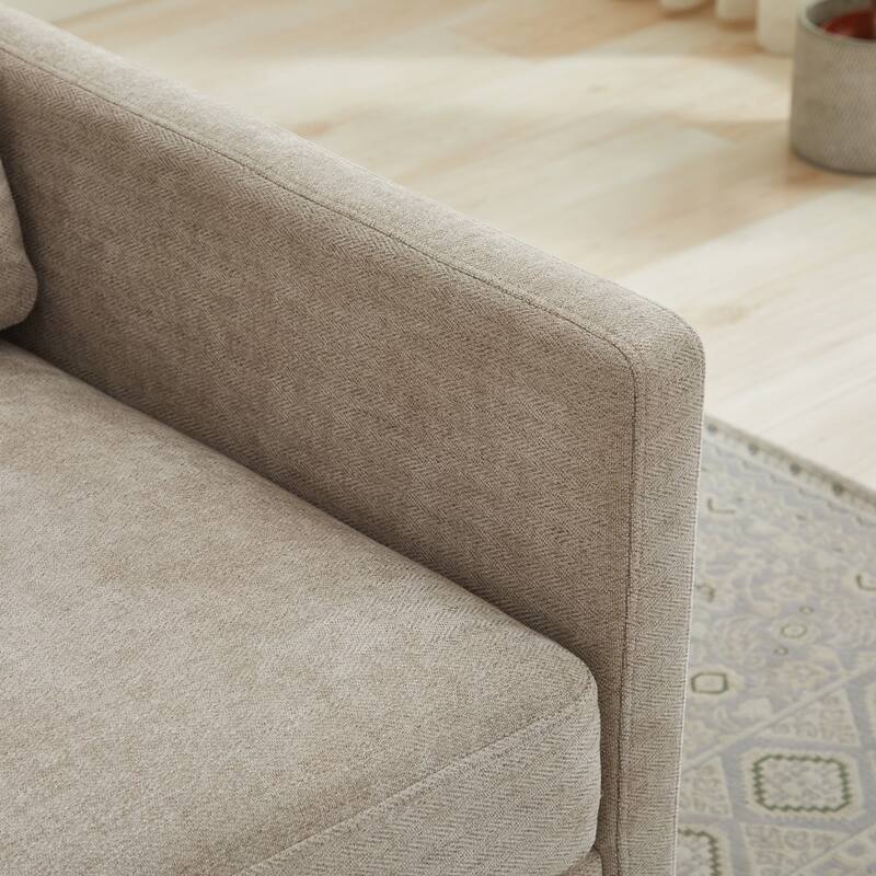 30.7"W Square Upholstered Swivel Accent Chair