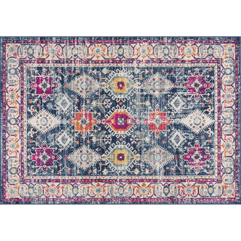 HomeRoots Southwestern Southwest Square Area Rug - 27.00 in. x 24.00 in. x 0.40 in.