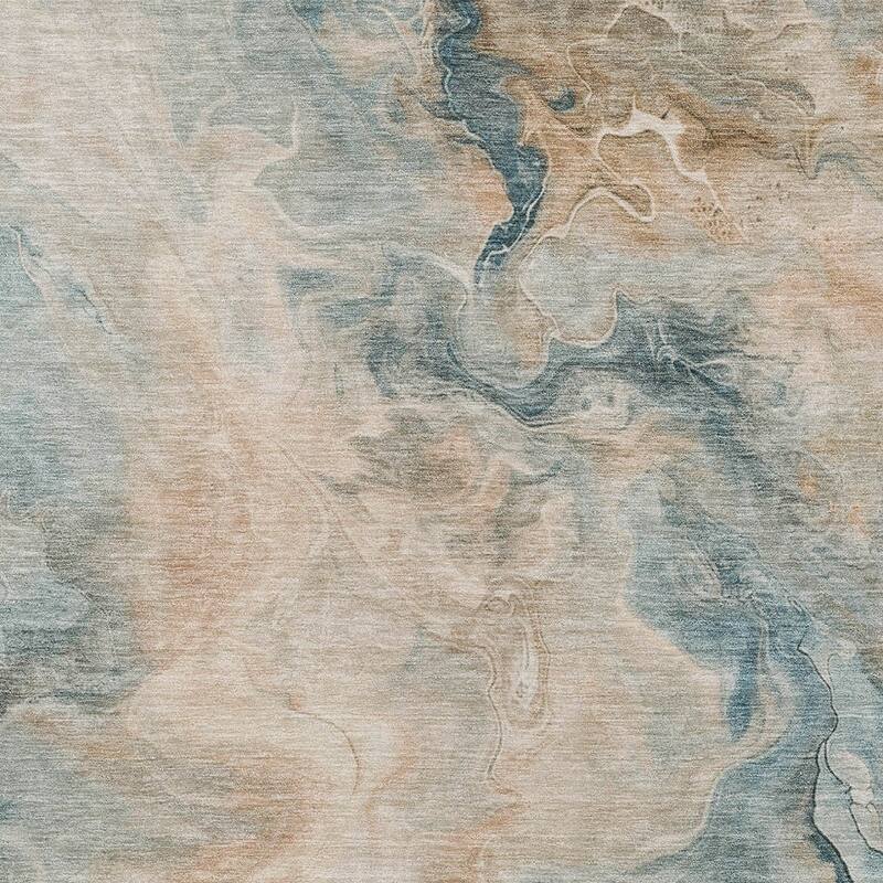 HomeRoots Abstract Modern Rectangle Outdoor Rug