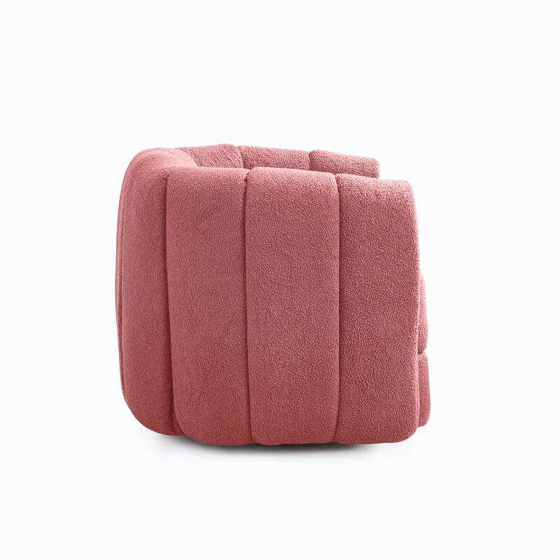 Swivel Teddy Accent Barrel Chair