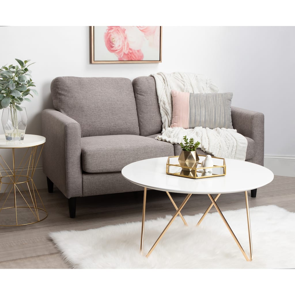 Kate and Laurel Spaulding Goldtone Metal Frame Coffee Table