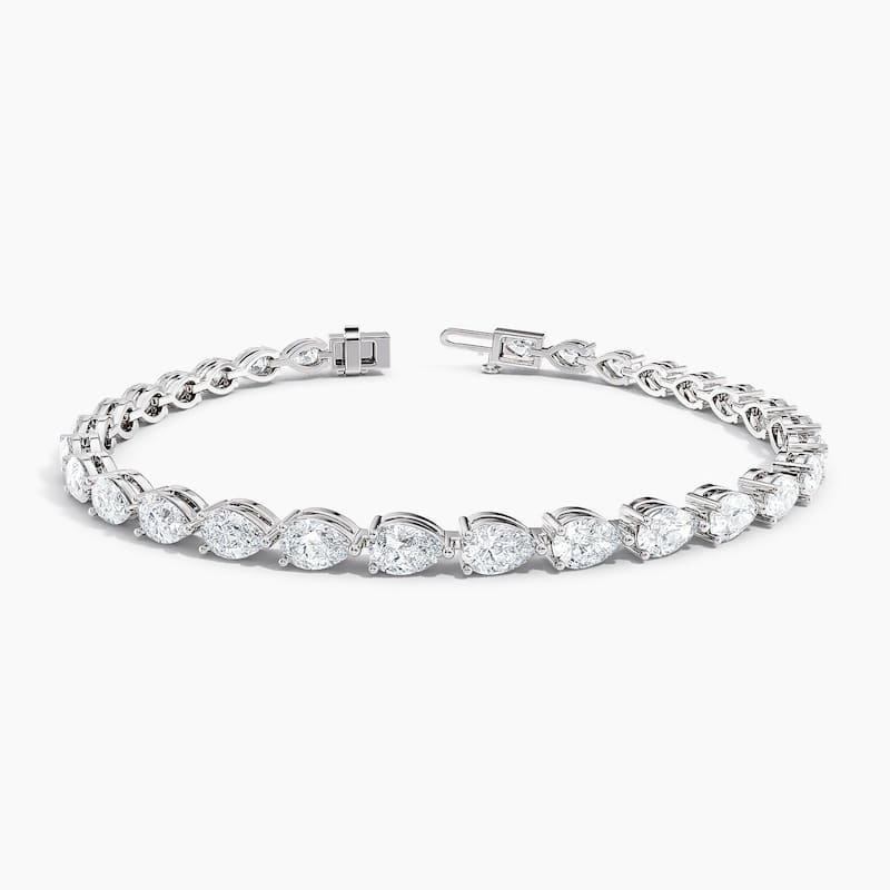 Auriya 14K Gold Lab Grown Pear Diamond East-West Tennis Bracelet 6.00 ct. tw. (F-G VS)