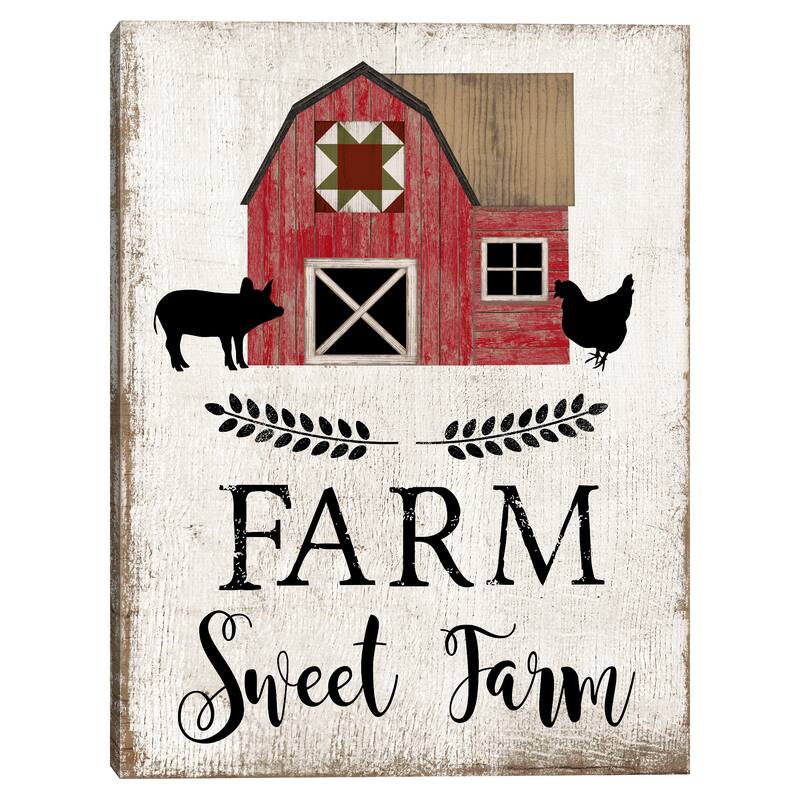 Farm Sweet Farm Canvas Art Print