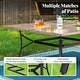 preview thumbnail 32 of 54, MAISON ARTS 9-Piece Patio Dining Set, 60 Inch Square Metal Table and 8 Metal Dining Chairs