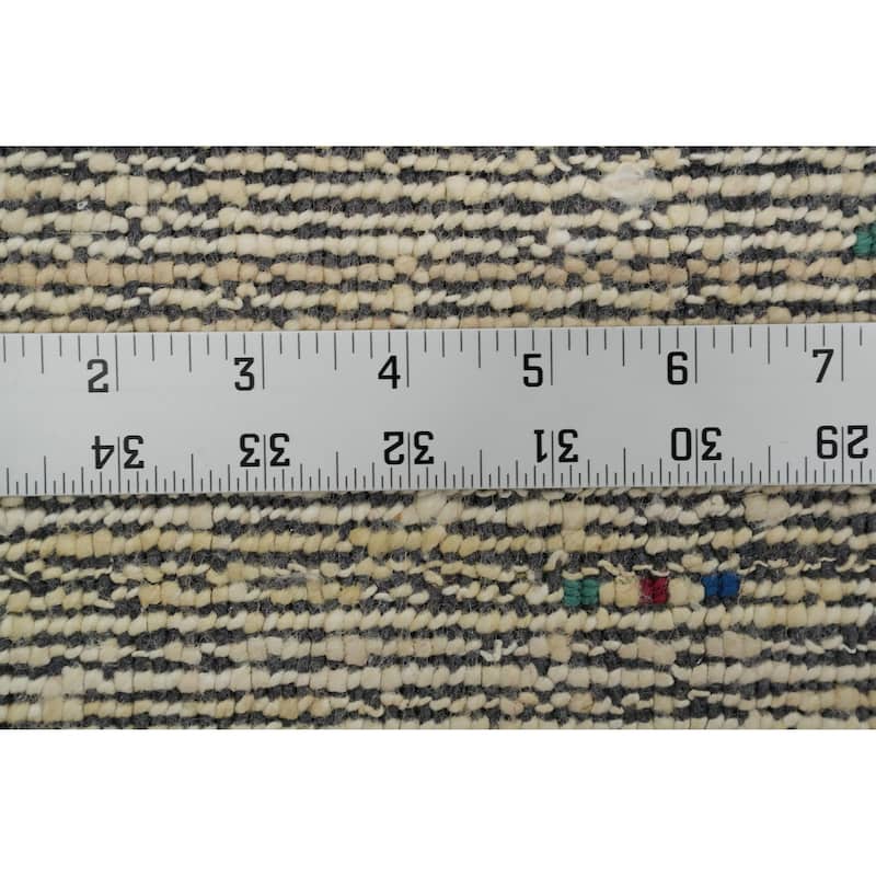 Hand Knotted Oriental Viscose Silk Carpet Tribal Animal Pictorial Beige & Ivories Gabbeh Area Rug - 11' 9'' X 8' 8''