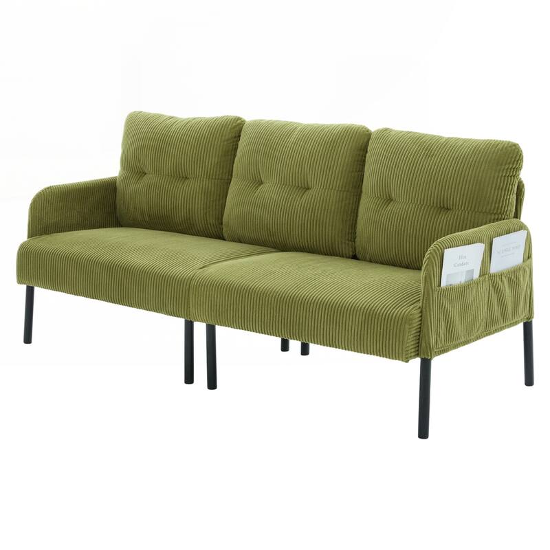 Oversized Loveseat, Modern & Plush Double-seater Sofa, Corduroy Upholstered Couch