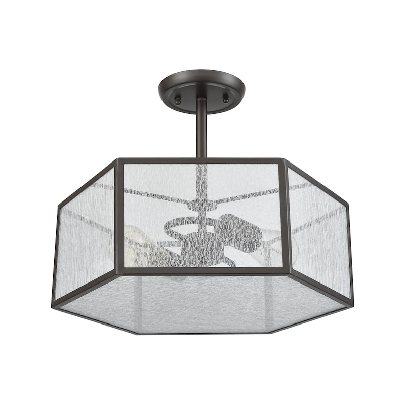 Elk Home Spencer Oil Rubbed Bronze Metal 2 Light Semi Flush Mount