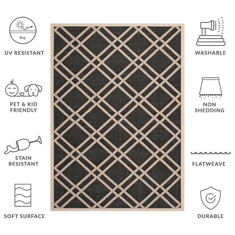 SAFAVIEH Courtyard Lisaveta Indoor /Outdoor Waterproof Patio Backyard Rug