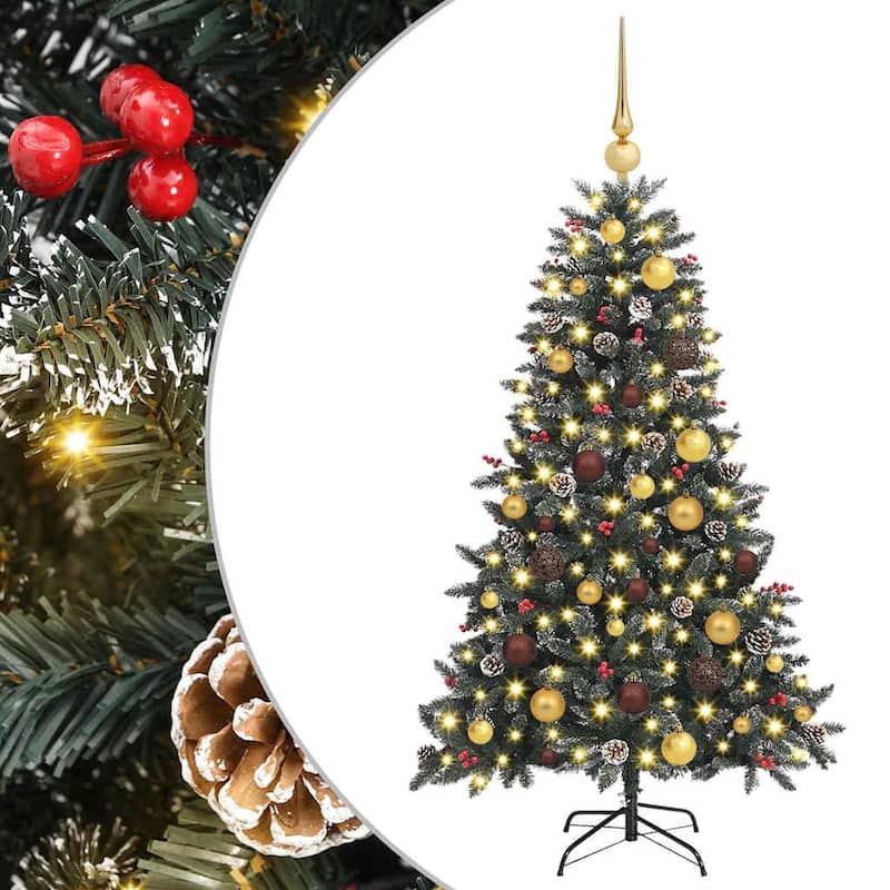 vidaXL Artificial Christmas Tree with 150 LEDs Green 68 x 68 x 120 cm
