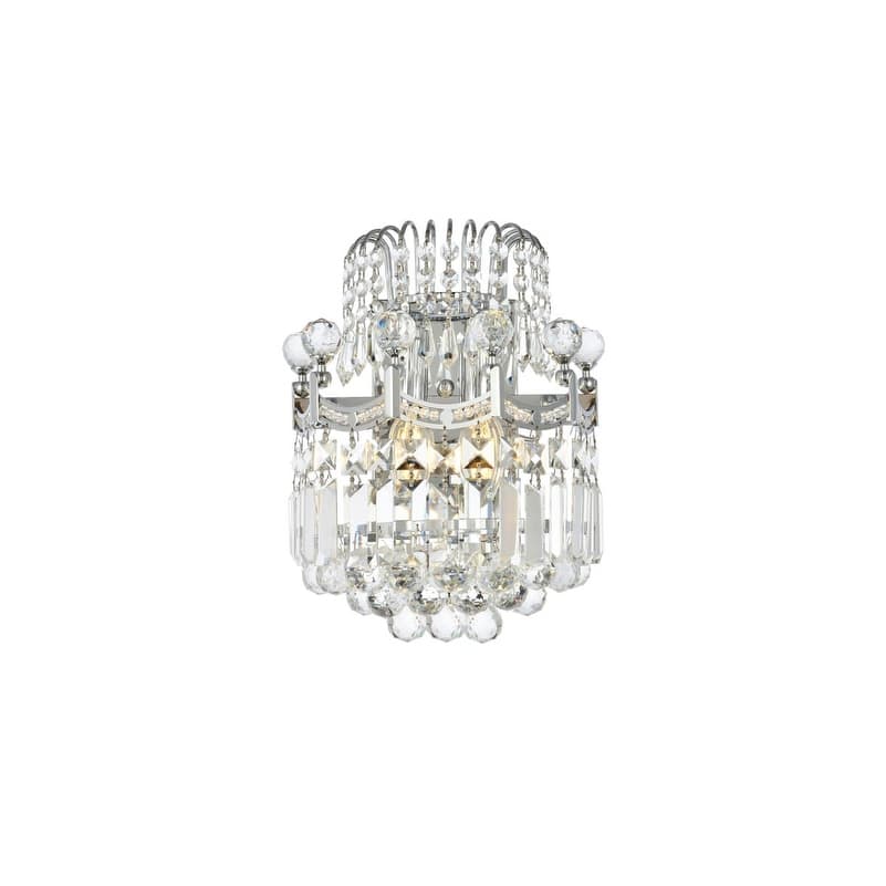 Elegant Lighting V8949W12/RC Corona 2 Light 12" Tall Wall Sconce with