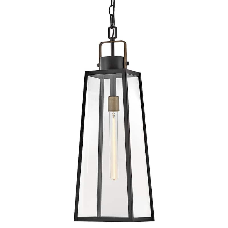 Lark 82002 Hugh 9" Wide Outdoor Mini Pendant - Black