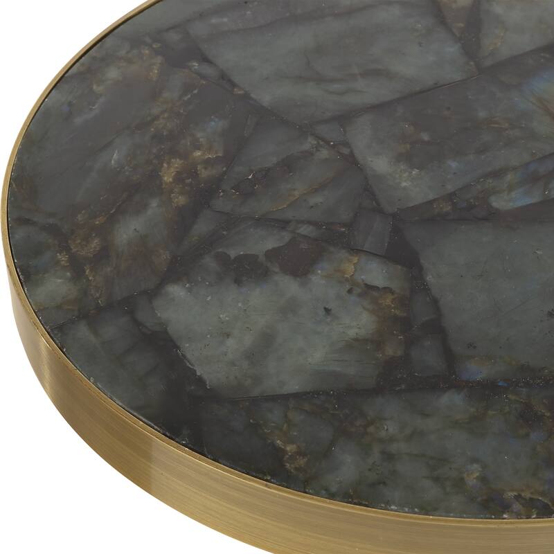 Uttermost Pascal Brass Drink Table - 24.25'' H X 10.25'' W X 10.25'' D