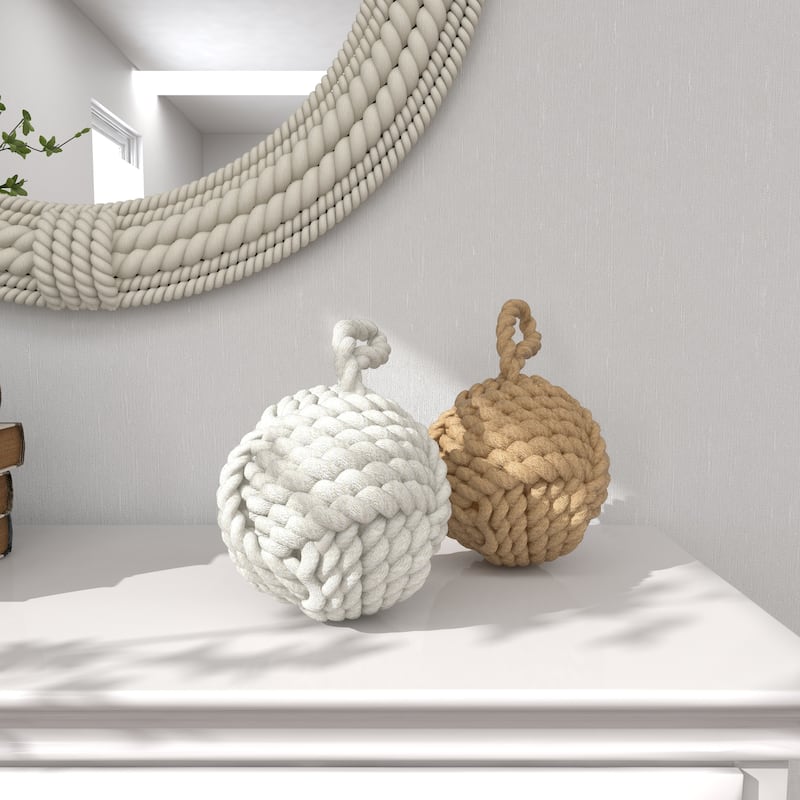 Multi Jute Rope Ball Door Stopper (Set of 2)
