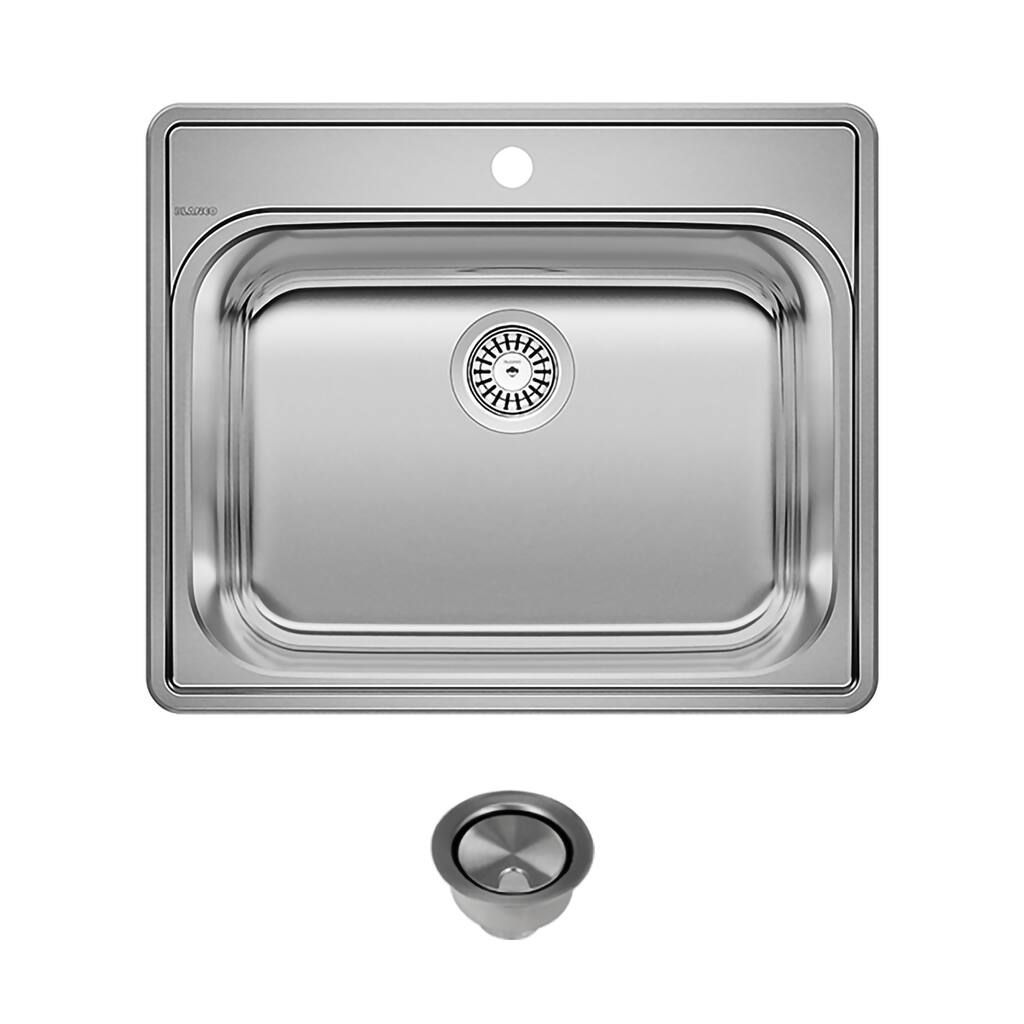 Blanco Essential Laundry Sink with Strainer In Stainless Steel - 22" x 25" x 12"