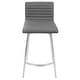preview thumbnail 18 of 28, Mason Contemporary Swivel Counter Stool Upholstered in Faux Leather (Set of 2) - N/A