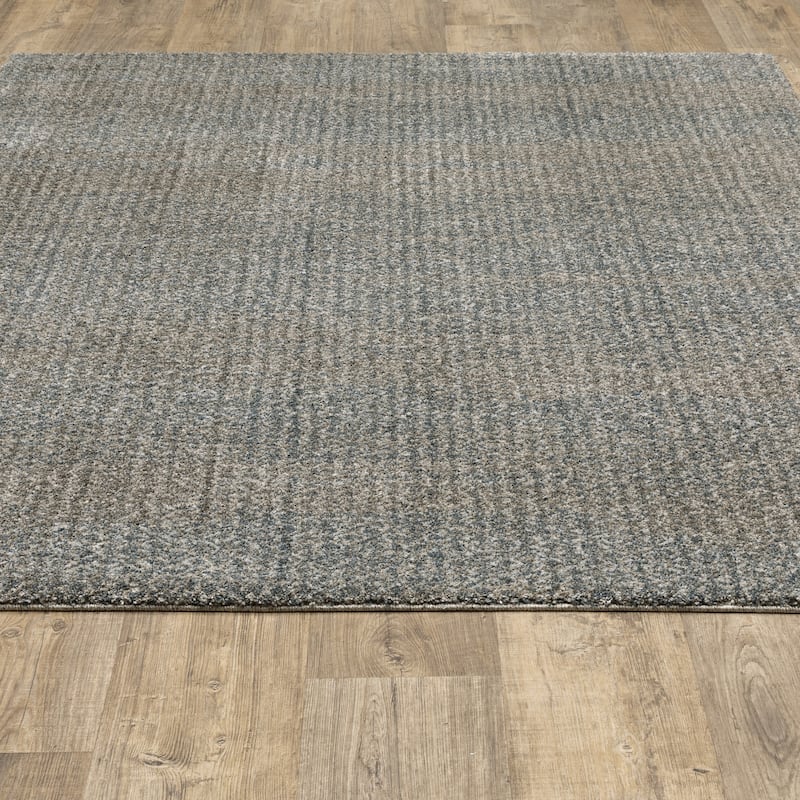 Azura Mottled Geometric Blue/Gray Area Rug