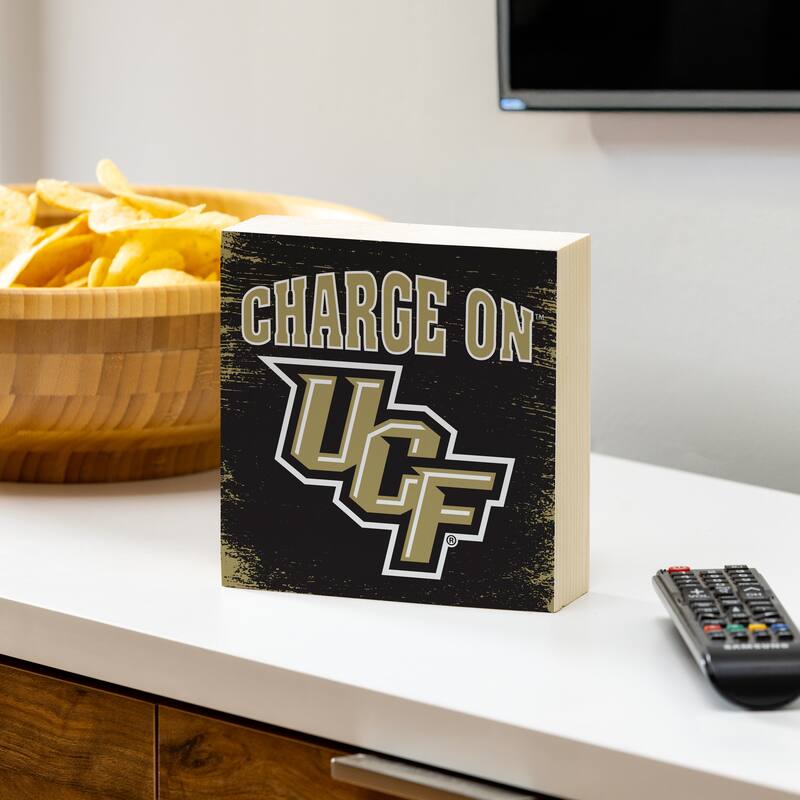 University of Central Florida Wooden Tabletop Mantel Shelf Sign - 6" x 6"