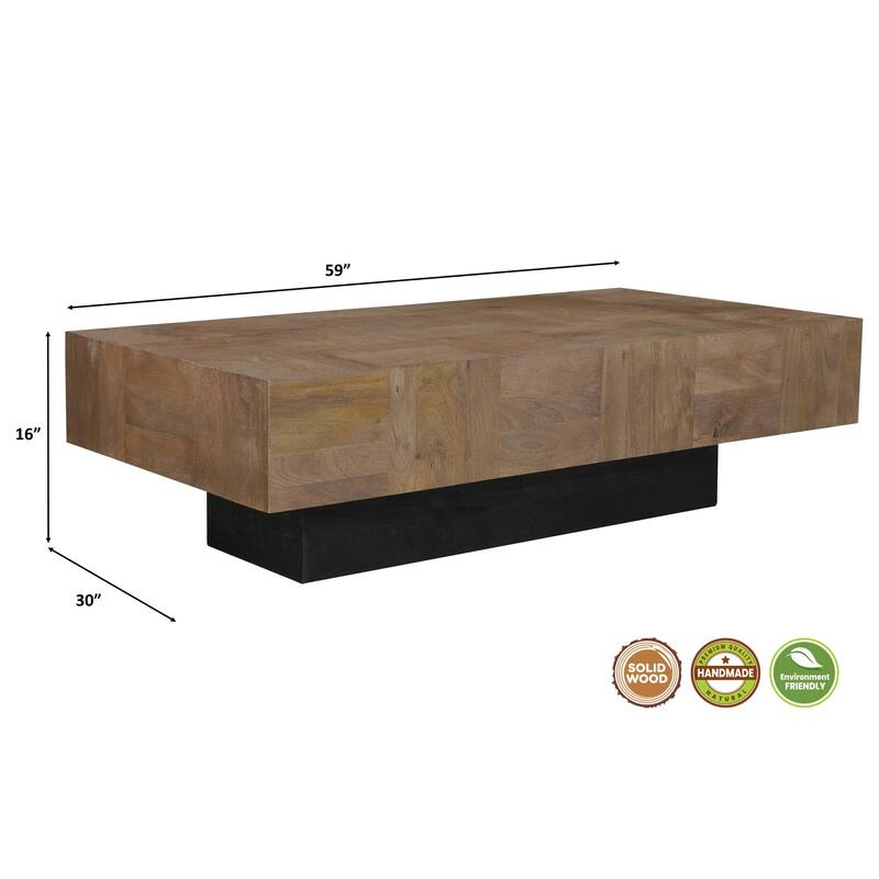 Caden Modern Solid Wood Coffee Table