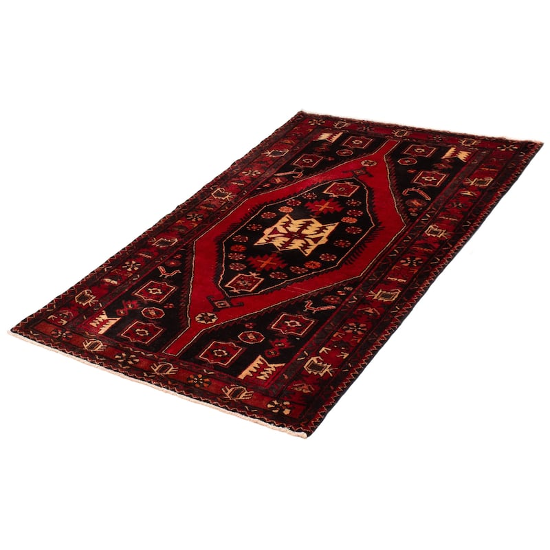 ECARPETGALLERY Hand-knotted Andelz Black Wool Rug - 4'11 x 7'3