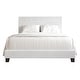 preview thumbnail 1 of 27, CraftPorch Corduroy 4-pieces Mid-Century Modern White Bed with Light Grey Furniture Bedroom Set White - Full