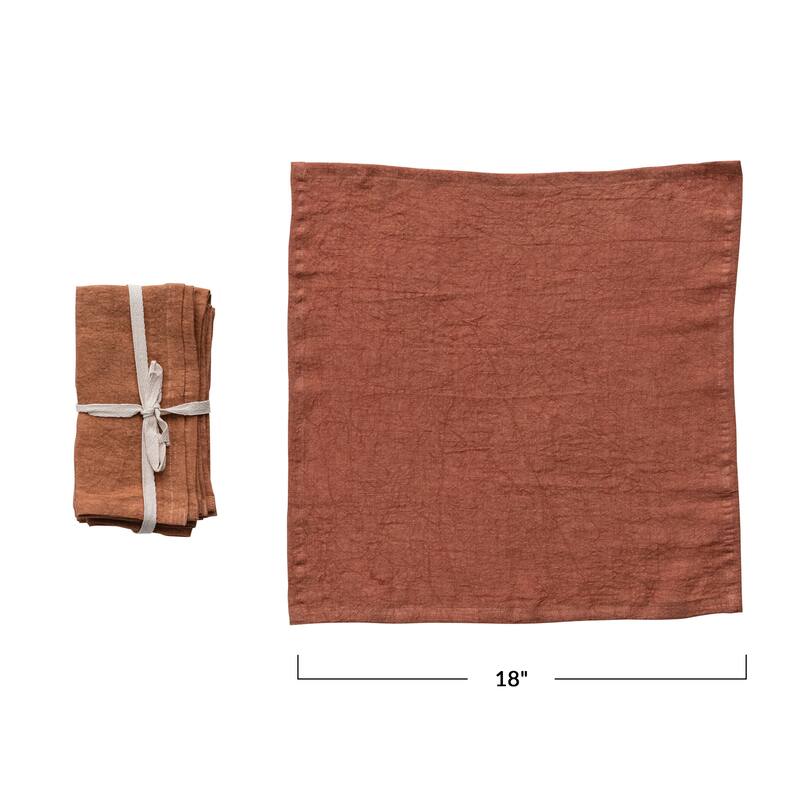 Stonewashed Linen Dinner Napkins