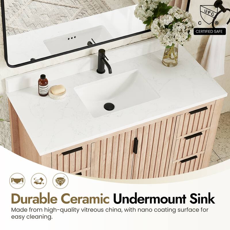 Shenzhen Bath Vanity with Composite Stone Top without Mirror