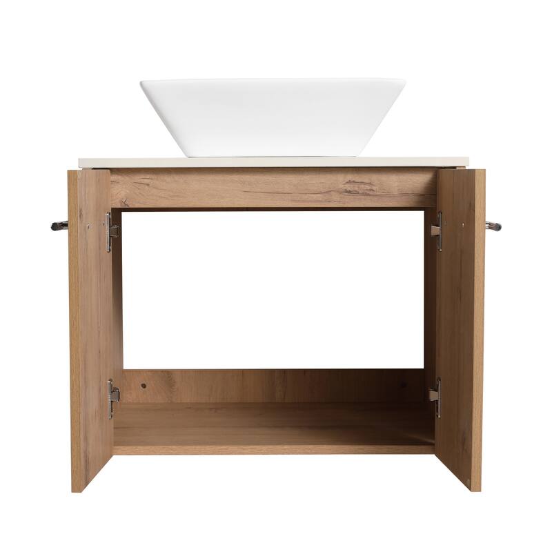 BNK 24"/30" Single Sink Bathroom Vanity with Soft Close Door, Modern Floating Vanity