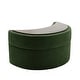 preview thumbnail 12 of 96, Upholstered Chenille Boucle Half Moon Storage Ottoman with Tray