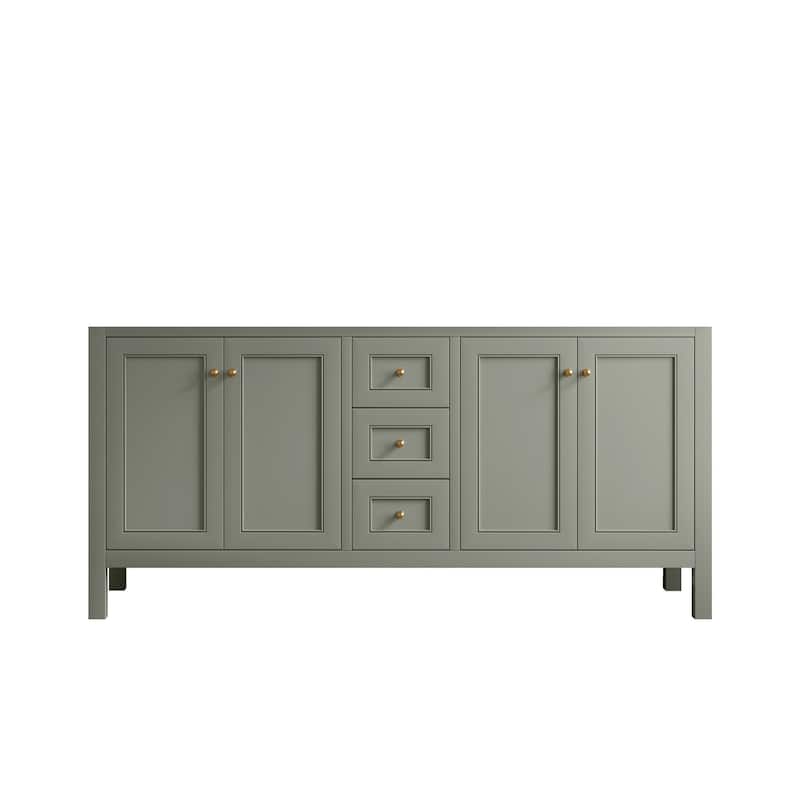 Willow Collections 72 in. W x 22 in. D Nashville Double Bowl Sink Bathroom Vanity with Countertop