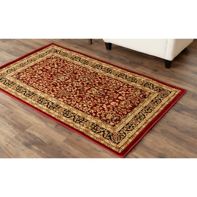 SAFAVIEH Lyndhurst Fulgencia Traditional Bordered Oriental Area Rug - 3'3" x 5'3" - Red/Black