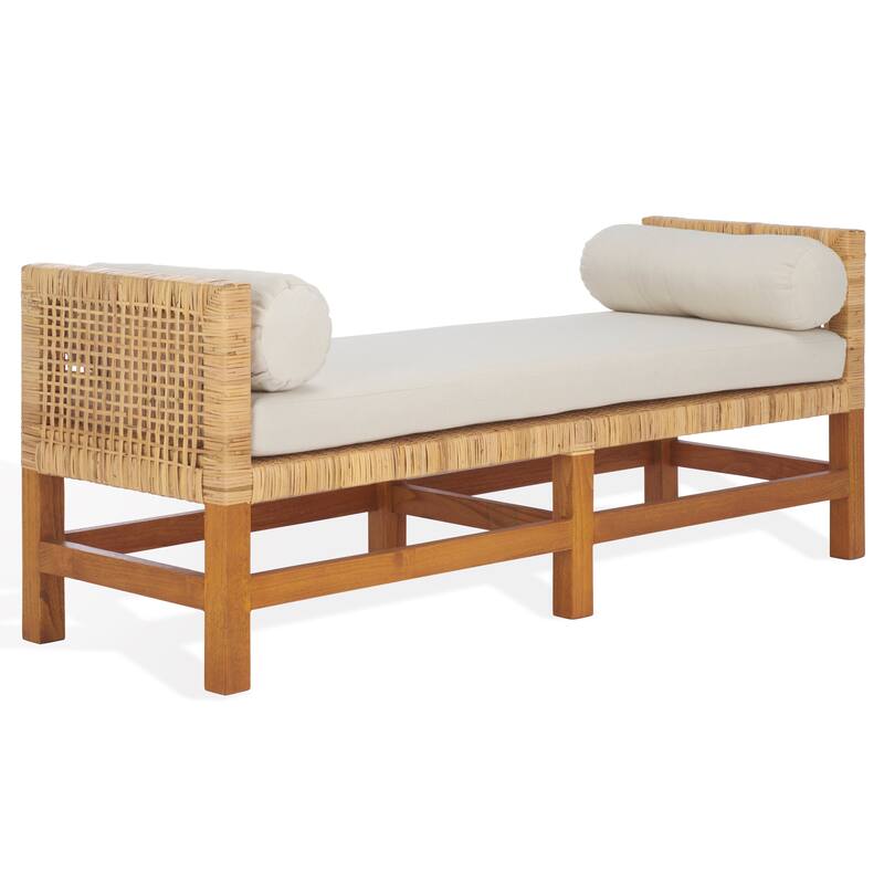 SAFAVIEH Couture Chrysene Teakwood Bench - 60"W x 21"D x 24"H