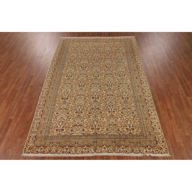 Anatolian Turkish Vintage Rug Hand-Knotted Living Room Wool Carpet - 6'6" X 9'9"