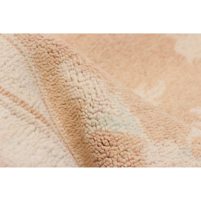 ECARPETGALLERY Hand-knotted Peshawar Oushak Brown Wool Rug - 6'7 x 9'7