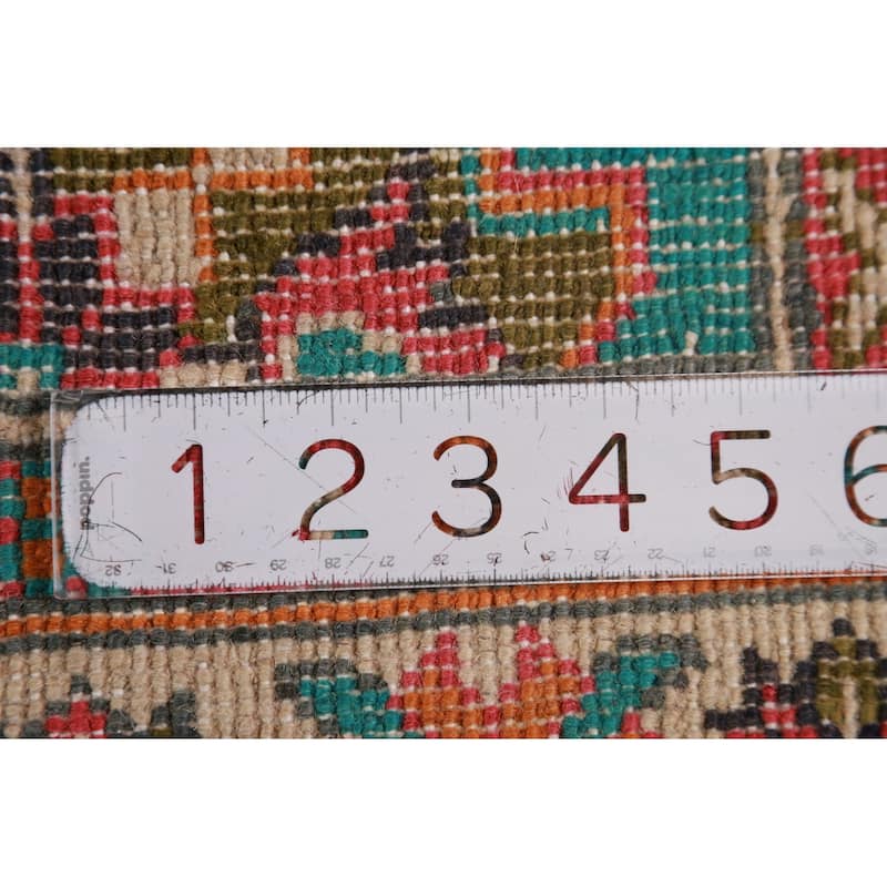 Turquoise Kazak Oriental Foyer Rug Hand-Knotted Wool Carpet - 2'0"x 3'0"