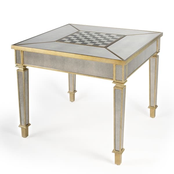 slide 2 of 10, Butler Celeste Mirrored Game Table Silver