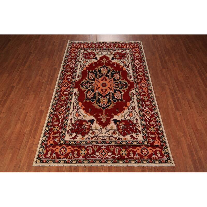 Red Sultanabad Oriental Area Rug Handmade Wool Carpet - 8'0" x 9'8"