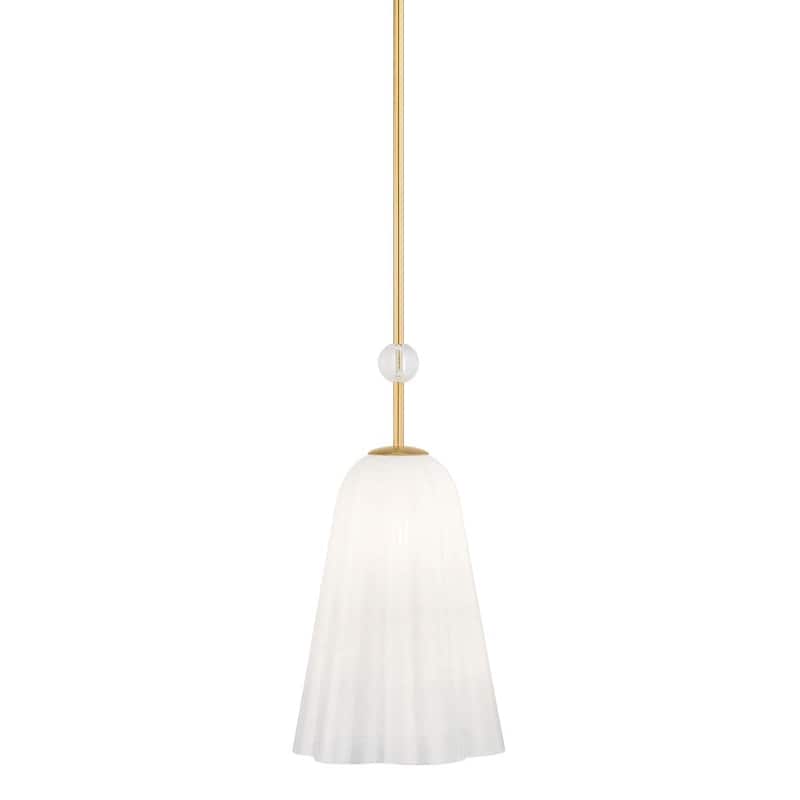 Hudson Valley Lighting 7810 Cambria Heights 10" Wide Crystal Pendant - Aged Brass