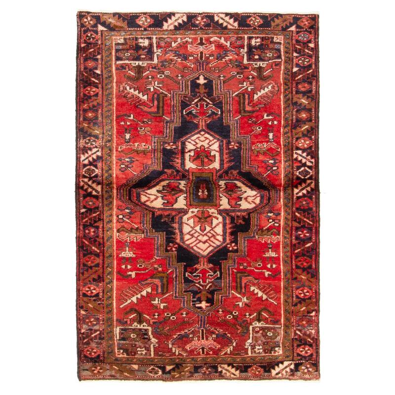 ECARPETGALLERY Hand-knotted Konya Anatolian Red Wool Rug - 3'4 x 5'1