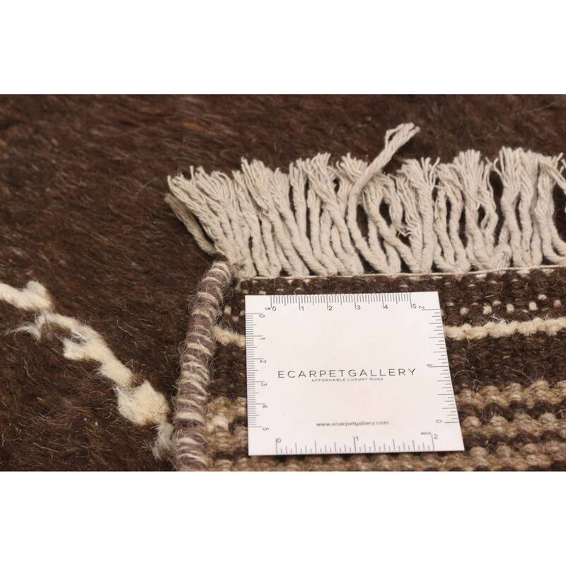 ECARPETGALLERY Hand-knotted Pak Finest Marrakesh Brown Wool Rug - 8'1 x 10'6