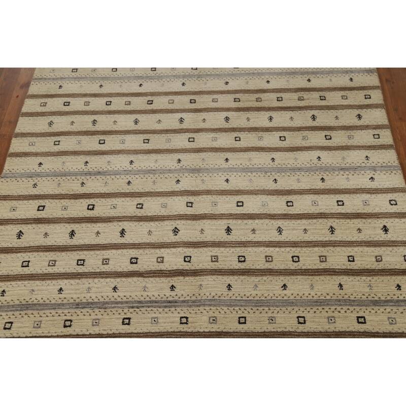 Gabbeh Indian Rug Handmade Tribal Oriental Wool Carpet - 5'4" x 7'6"