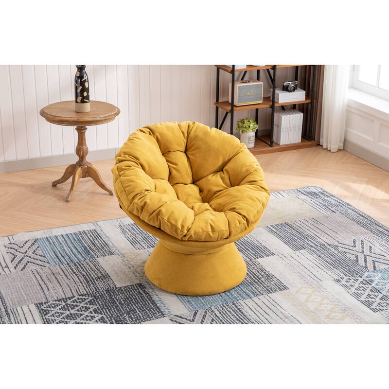 Oversized Swivel Accent Chair, 360-Degree Swivel Barrel Chair, Papasan Chair for Living Room and Bedroom Comfort