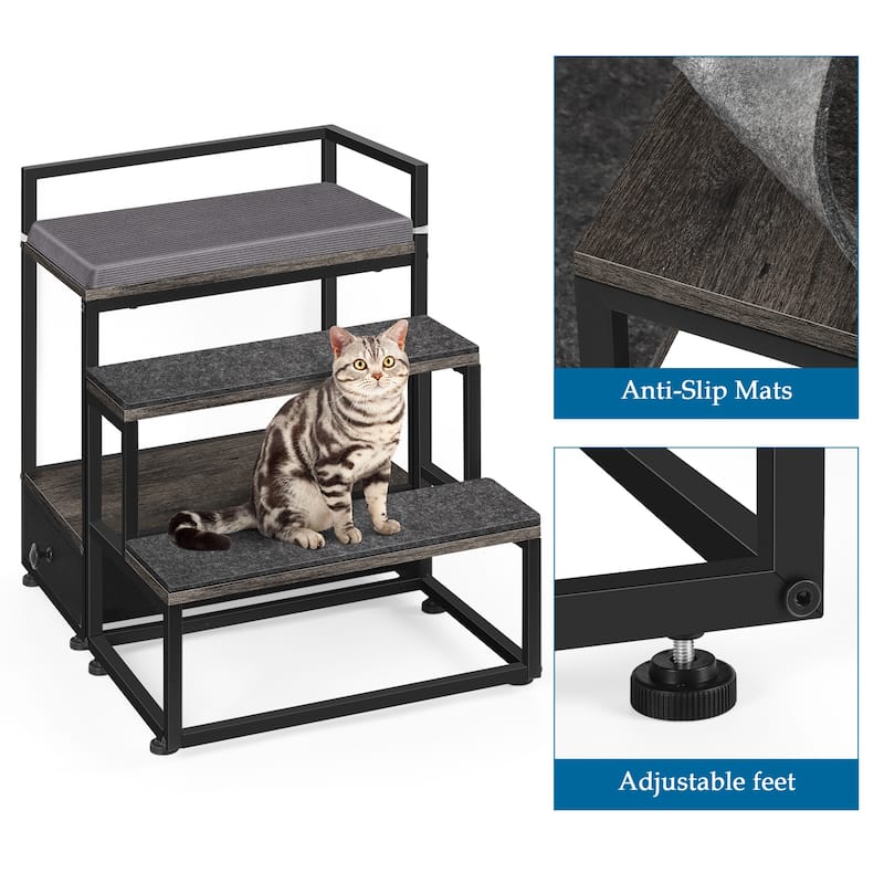 Pet Window Perch with Stairs Dog Bunk Bed for Small Dogs