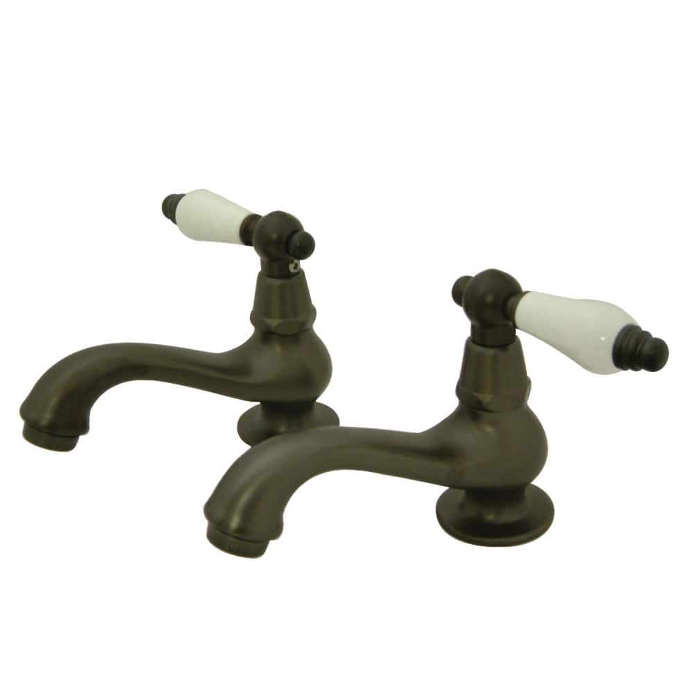 Kingston Brass Heritage Basin Faucet with Porcelain Lever Handles