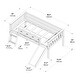 preview thumbnail 11 of 18, Max and Lily Twin Solid Wood Soren Ultra Low Loft Bed with Slide
