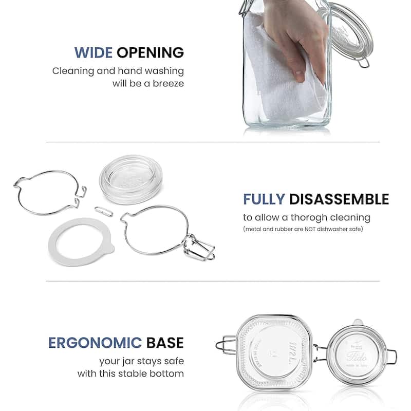 Bormioli Rocco Fido Jar with Airtight Rubber Gasket